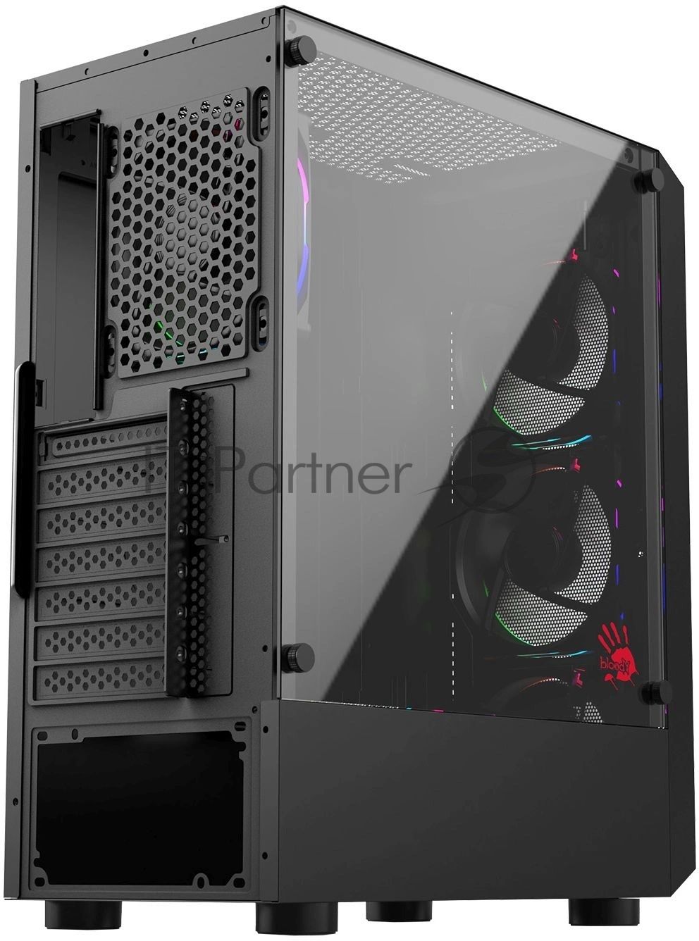 Корпус Bloody CC-126-BK, Midi-Tower, чёрный