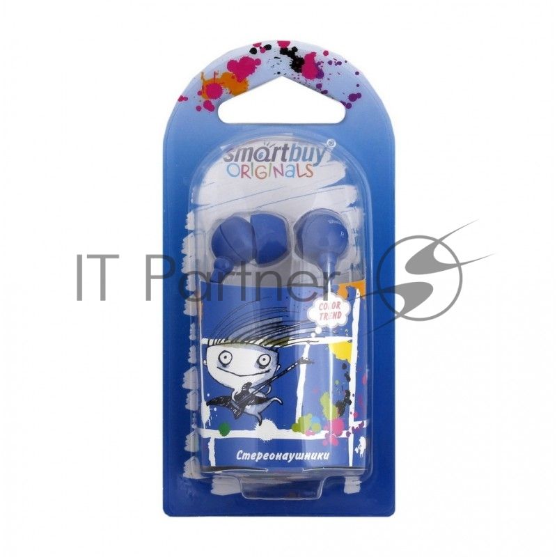 Внутриканальные наушники SmartBuy® COLOR TREND, синие (арт. SBE-3400)/320