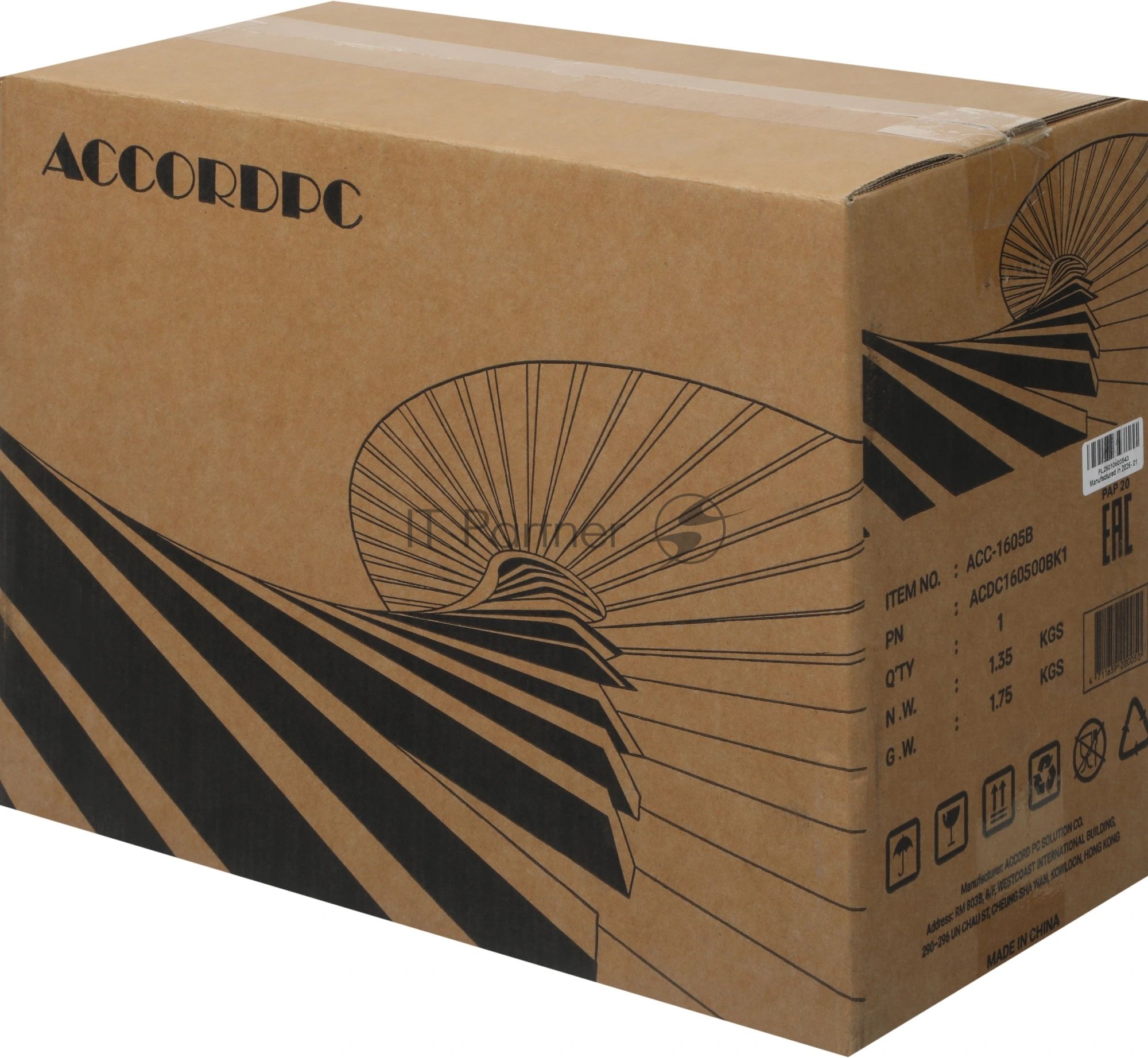 Корпус ACCORD ACC-1605B, Mini-Tower, чёрный