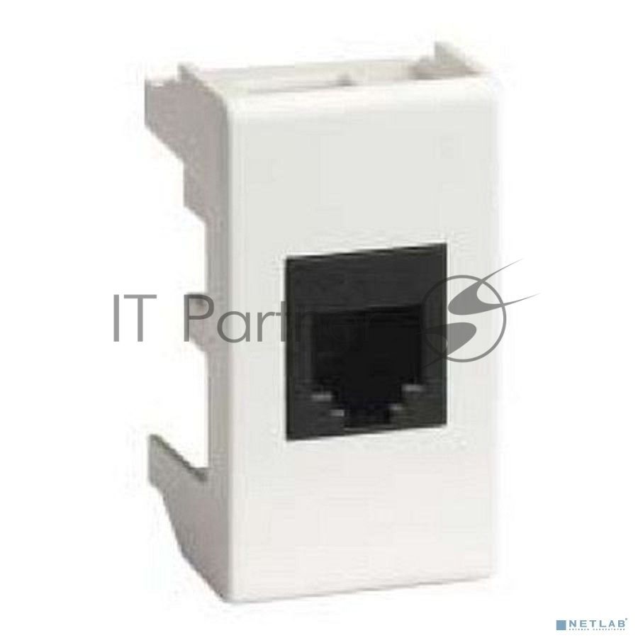 Компьютерная розетка Viva RJ-45 кат.5Е, неэкранированная (8P8C, Hyperline, Dual IDC), белая, 1 модуль