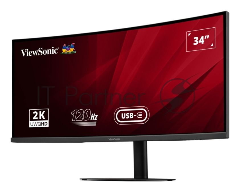 Монитор ViewSonic 34" VA3420C-2 черный VA LED 21:9 HDMI M/M матовая HAS Piv 300cd 178гр/178гр 3440x1440 120Hz DP 2K USB 8.4кг