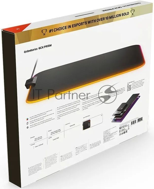 Коврик для мыши Steelseries QcK Prism Cloth Средний черный 320x270x4мм (63825)