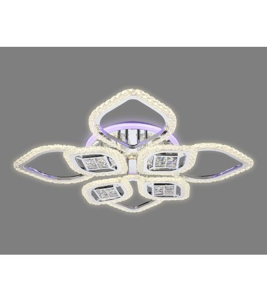 Светильник Ambrella light FA283/4+4 CH хром 147W 750*750*120 (ПДУ РАДИО 2.4G)