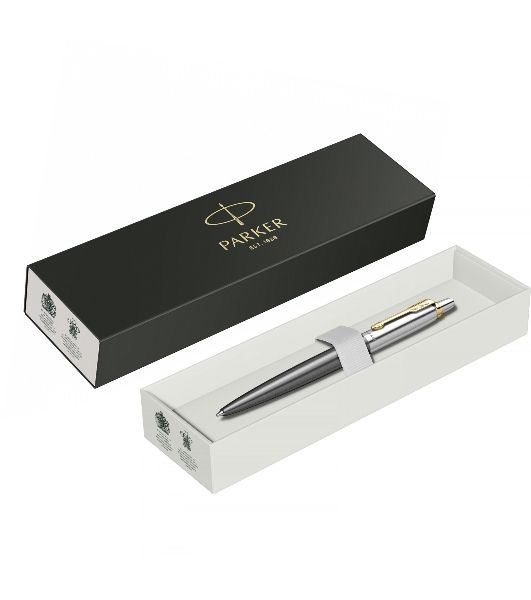 Ручка шариковая Parker Jotter Grey Core GT (2213723) M, синие чернила, подарочная коробка
