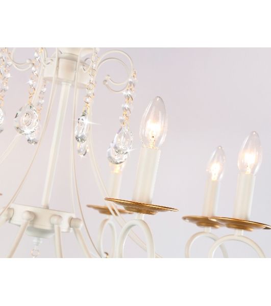 Светильник Ambrella light TR4917/8 WH/GD белый/золото E14/8 max 40W D740*930