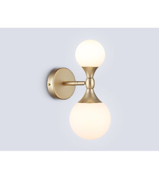 Настенный светильник Ambrella light LH51053/2 GD/FR золото/белый матовый G9*2 max 28W 120*195*300