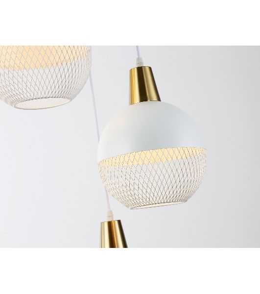 Светильник Ambrella light TR8503/3 WH/CP белый/медь E27/3 max 60W D410*1000
