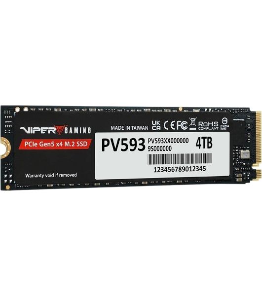 Накопитель SSD M.2 Viper 4.0Tb VP593 Series PV593P4TbM28H (PCI-E 5.0 x4, up to 14000/13000MBs, 3D TLC, 3000TbW, DRAM, NVMe 2.0, SM2508)
