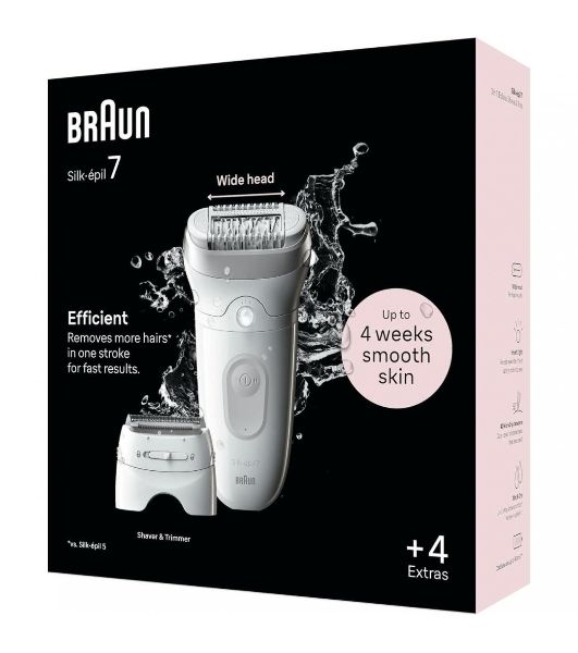 Эпилятор BRAUN SE7-041 белый/серебристый