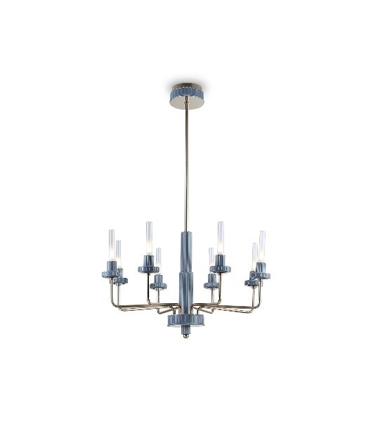 Люстра Ambrella light LH53126/8 GD/WH/GB золото/белый/серо-синий 13W 3000K D720*1120