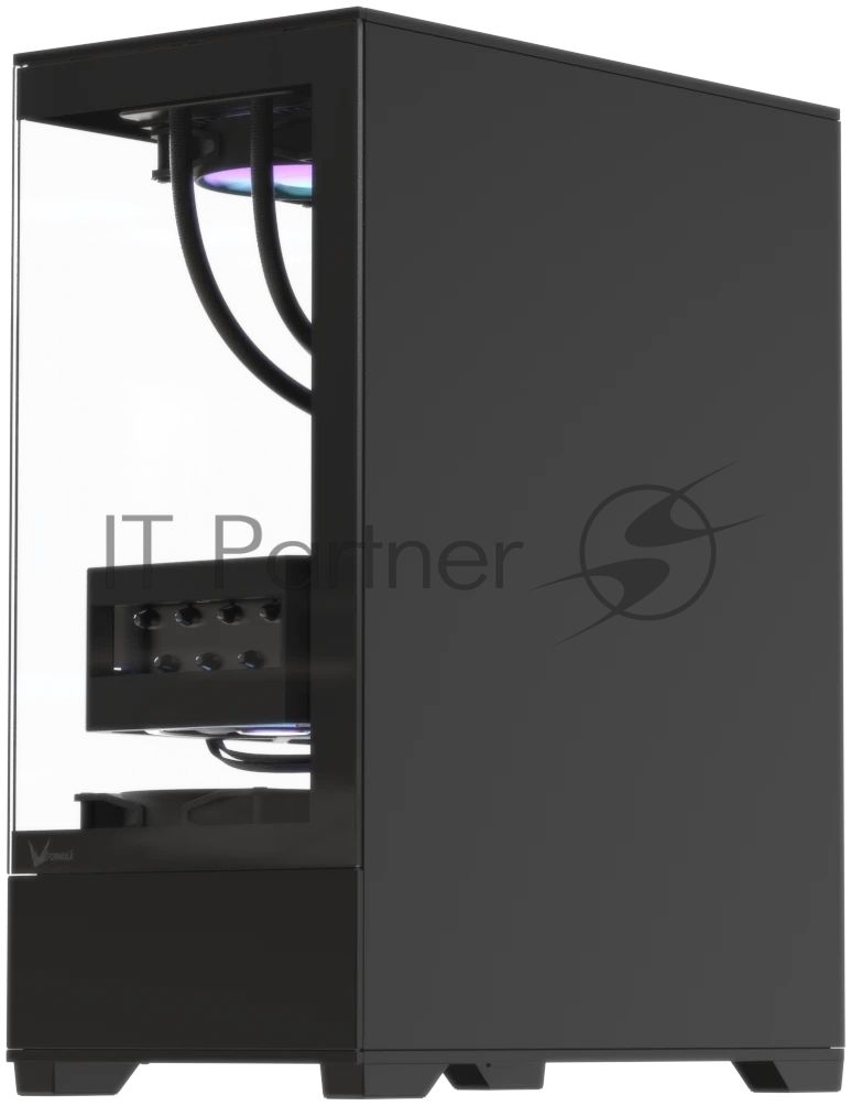 Корпус Formula Crystal Z1 Plus AR V2 Black, Mini-Tower, чёрный, 3 x 120 мм