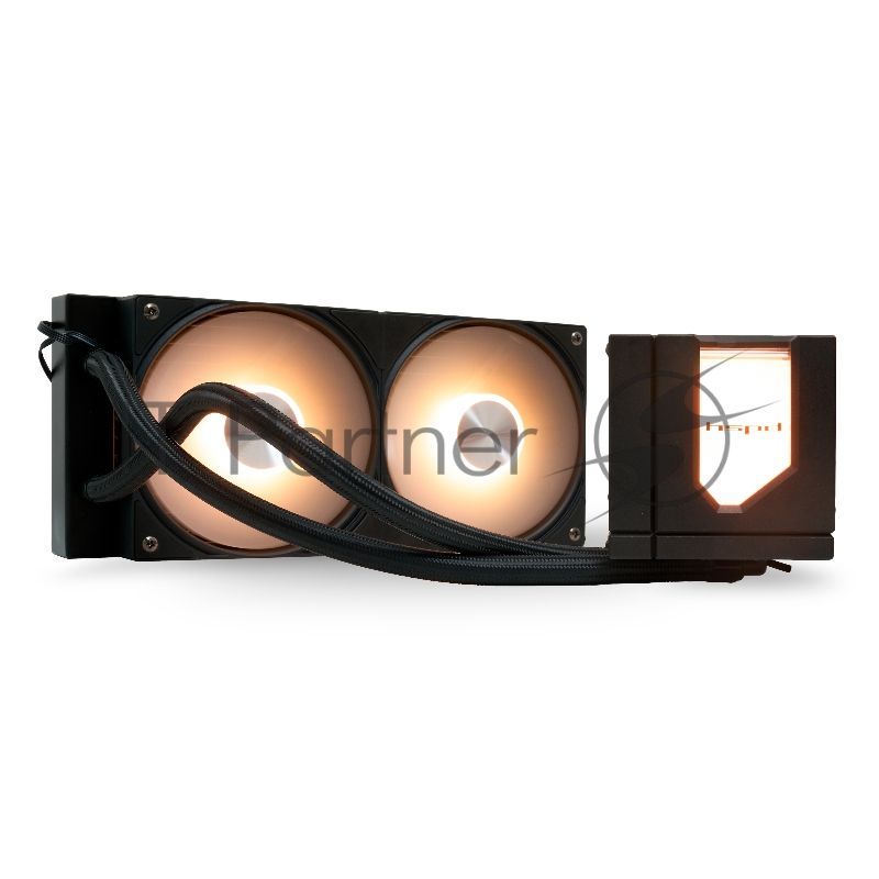 Водяное охлаждение для процессора/ Water Cooling System HSPD W1240 ARGB BLACK черный 120мм алюминий+медь 1800rpm 27db 4-pin 280W