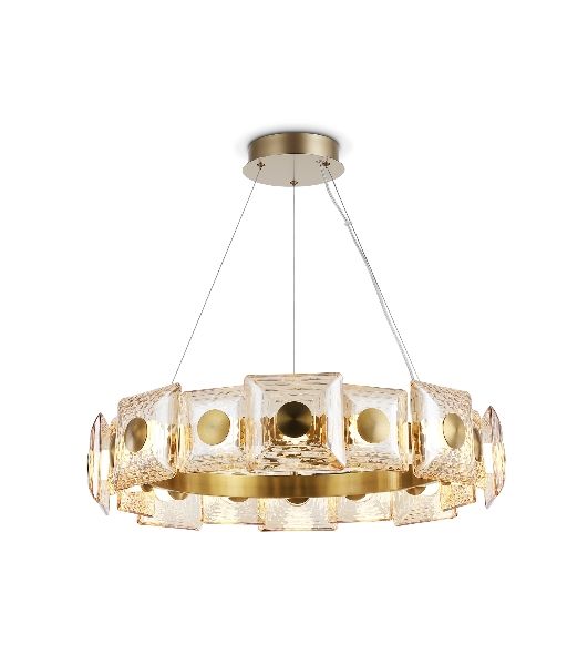 Светильник Ambrella light LH31027 BS/TI латунь/янтарь 72W 3000K D700*150