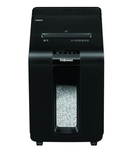 Шредер Fellowes AutoMax 100M (секр.P-4)/фрагменты/100лист./23лтр./скрепки/скобы/пл.карты