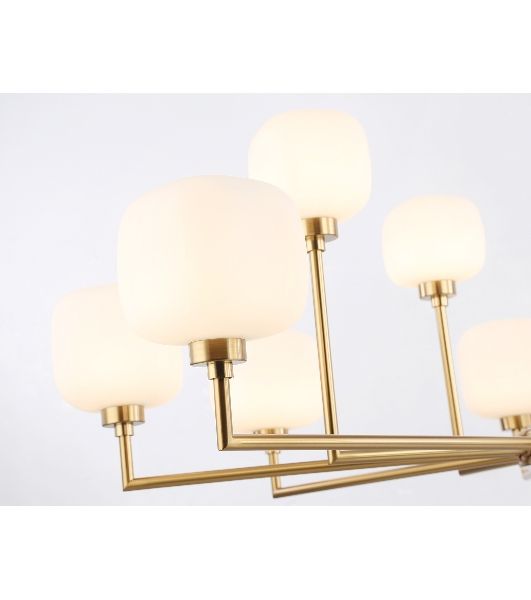 Люстра Ambrella light LH53019/12 BS/FR латунь/белый матовый G9*12 max 40W D910*680