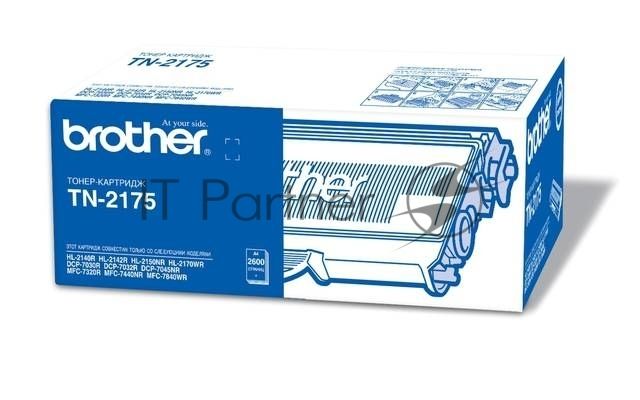 Картридж лазерный Brother TN-2175 черный {HL-2140/2150/2170, (2600стр.)}