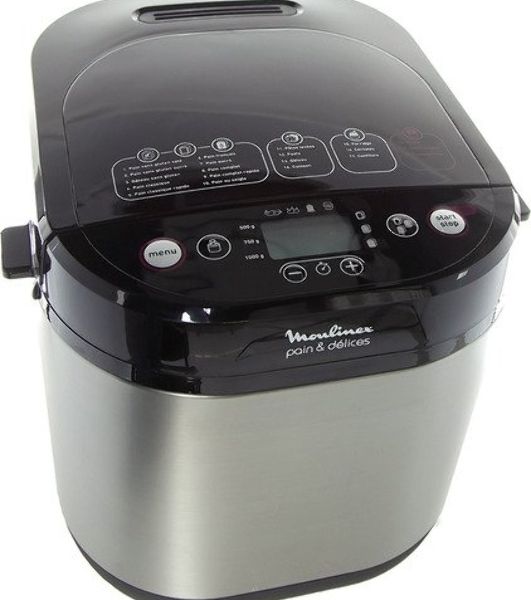 Хлебопечка Moulinex OW240E30 серебристый/черный, 650 Вт, 1.0 кг, 20 программ