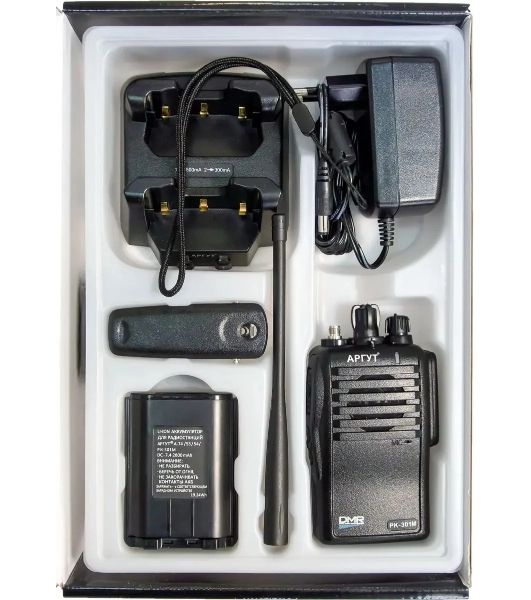 Рация Аргут РК-301М VHF 16кан. до 22.20км компл.:1шт аккум. черный (RU51029)