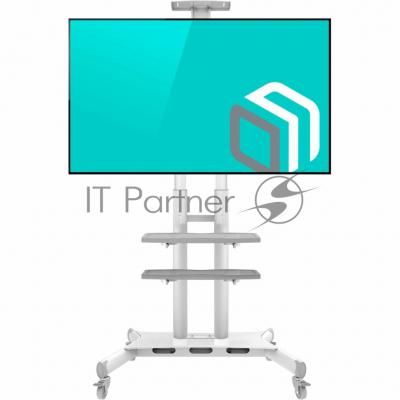Стойка для телевизора с кронштейном ONKRON TS1881 50"-86", мобильная, белый