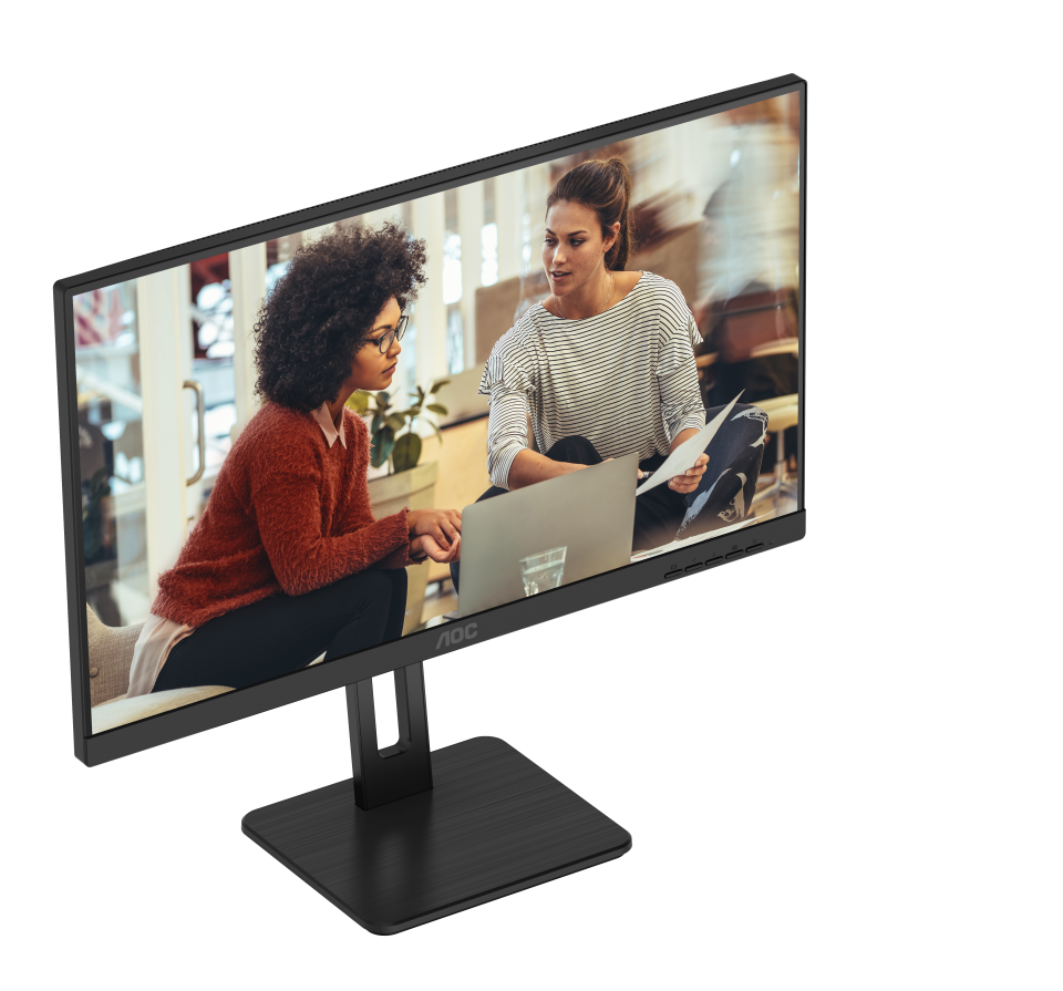 Монитор 27" AOC U27E3UF IPS 3840x2160, 60 Гц, 4 мс, 16:9, 350 кд/м², 2xHDMI 2.0, DP 1.4, 3.5 Jack, динамики (2x2 Вт), USB Hub (4x USB 3.2 Gen 1), HDR10, Adaptive-Sync, черный