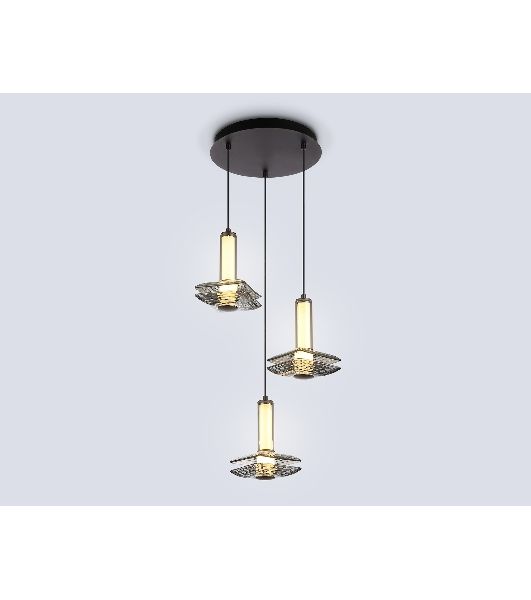 Подвесной светодиодный светильник Ambrella light LH31012/3 GR/SM серый/дымчатый 35W 3000K D450*1790