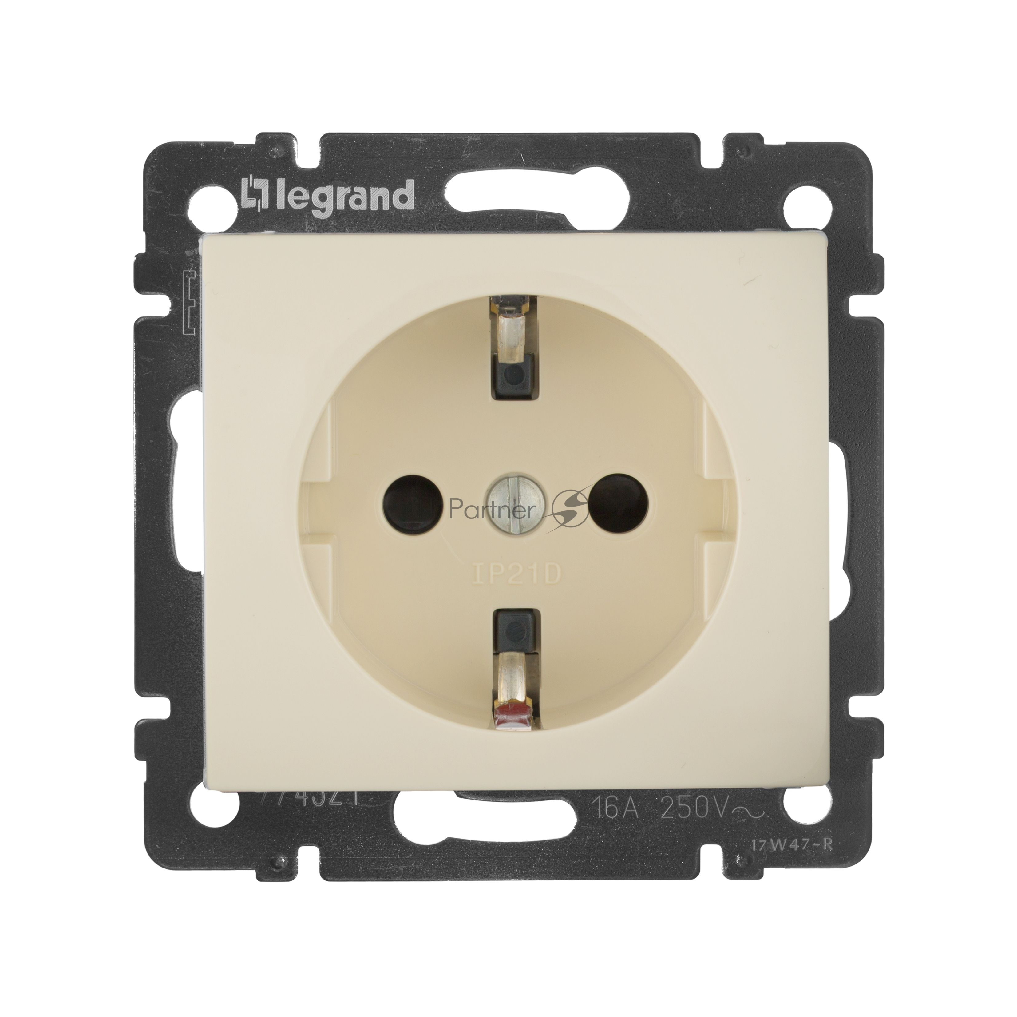 Розетка Legrand 774321 2К+3 со шторками, слон. кость Valena
