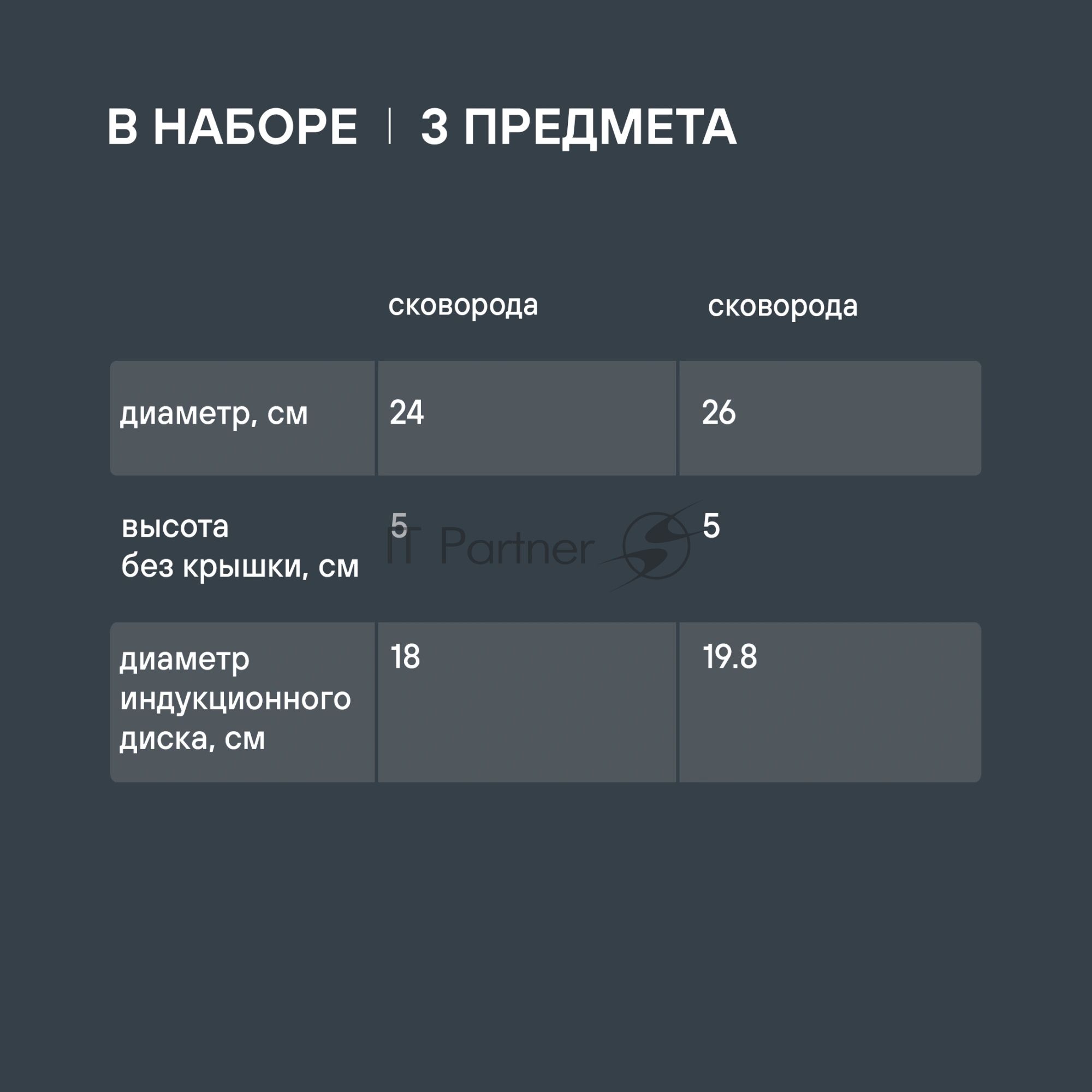 Набор посуды Rondell Stark RDS-2010 3 предмета