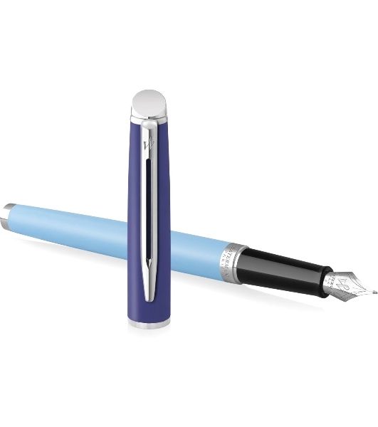Ручка перьевая Waterman Hemisphere Colour Blocking (2179924) Blue CT, сталь нержавеющая, F, подарочная коробка