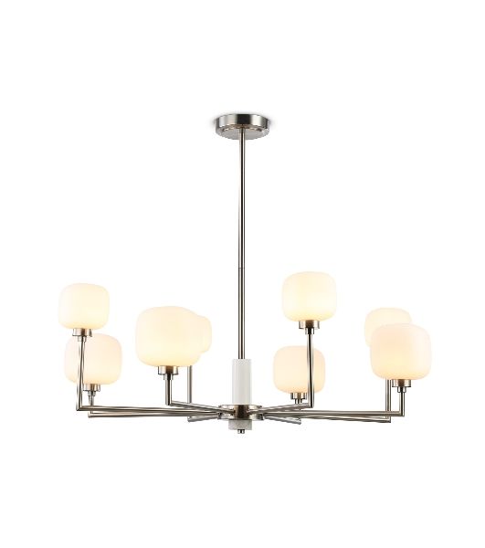 Люстра Ambrella light LH53003/8 SN/FR сатин никель/белый матовый G9*8 max 40W D830*680
