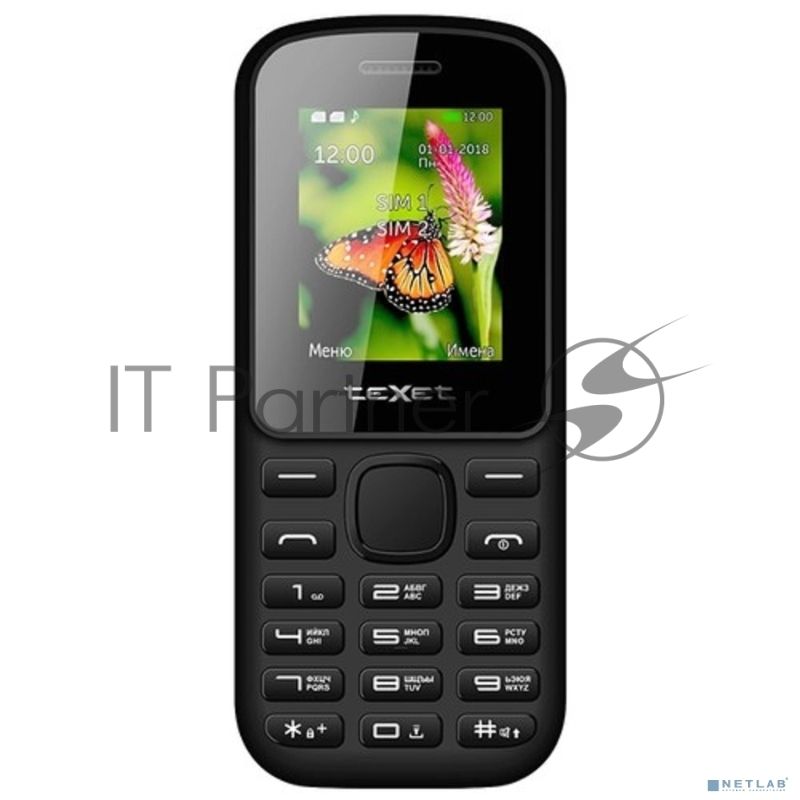Мобильный телефон teXet TM-130 черный-красный