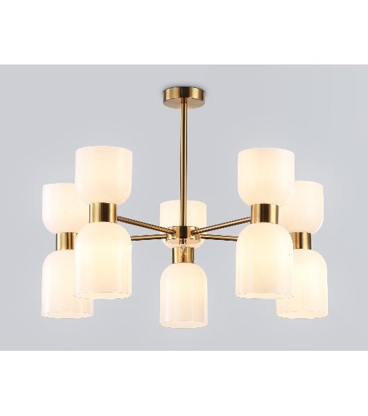 Люстра Ambrella light LH56093/10 BS/FR латунь/белый матовый E14*10 max 40W D700*510