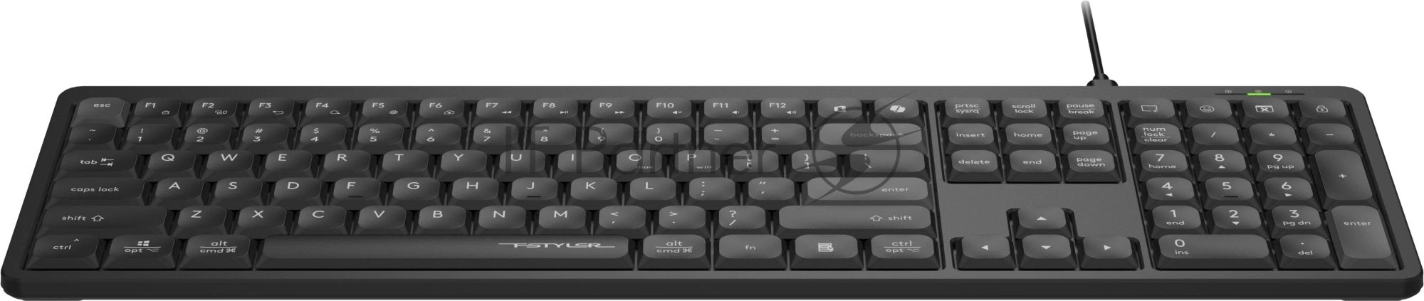 Клавиатура A4Tech FX55 черный USB slim Multimedia кабель 1.5м