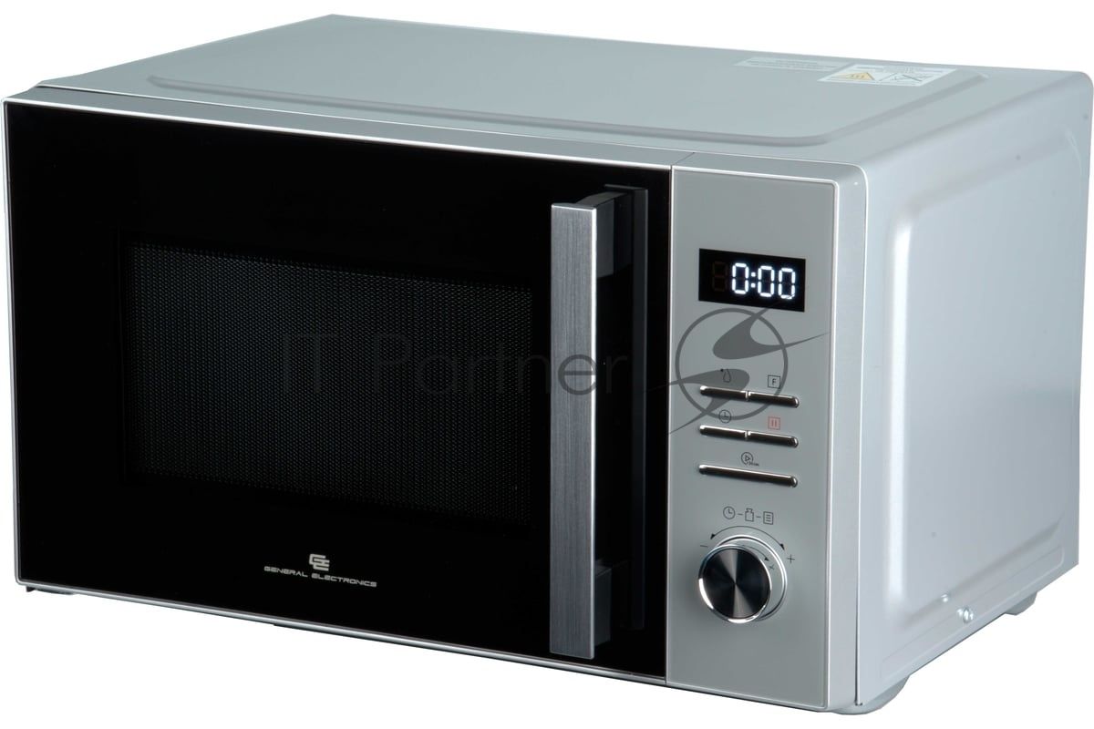Микроволновая печь General Electronics GE-DS525S серебро, 25 л, 900 Вт, переключатели — электронный