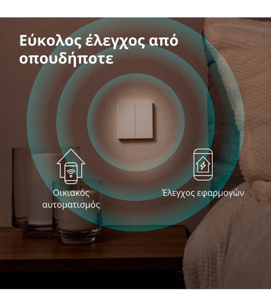 Выключатель умный Aqara Smart wall switch H1 (with neutral, double rocker) WS-EUK04