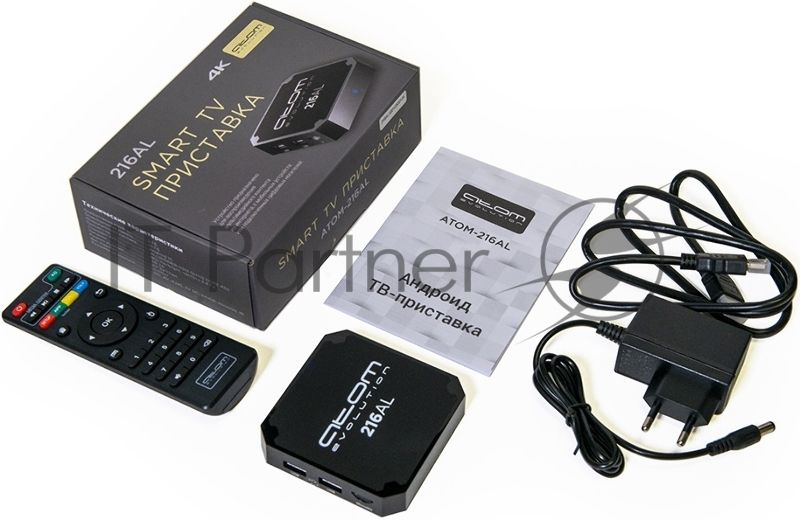 Приставка Смарт ТВ ATOM-216AL (Android TV Box), Allwinner H313, 2/16Gb, АTOMevolution