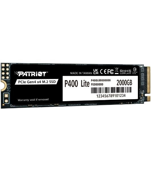 Накопитель SSD Patriot PCIe 4.0 x4 2Tb P400LP2KGM28H P400 Lite M.2 2280