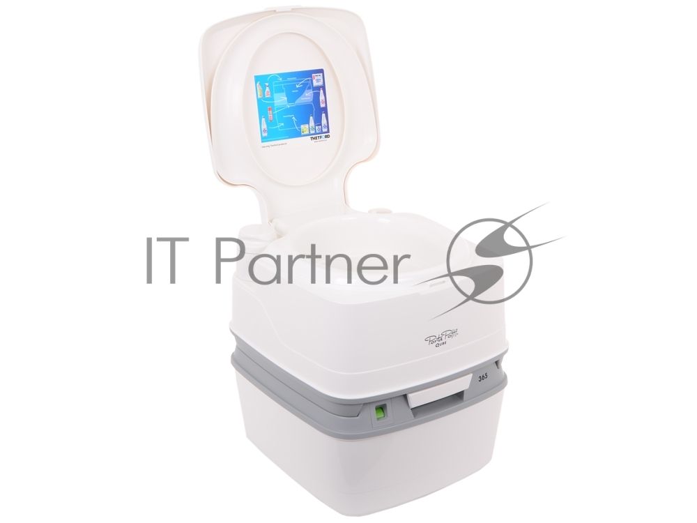 Биотуалет Thetford Porta Potti Qube 365 White (белый, нижн бак 21л, верхн бак 15л, ручн насос, индикатор заполн нижнего бака, размер 41,4х38,3х4