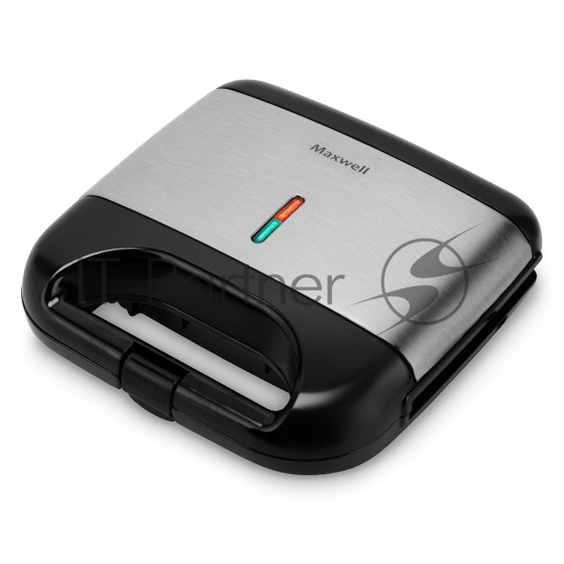 Сэндвичница Maxwell MW-1553, 800Вт, стальной/черный