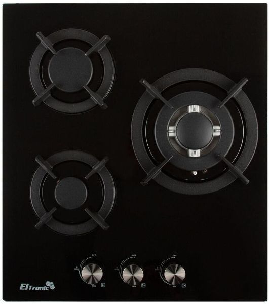Газовая варочная панель ELTRONIC (33-10) 3 конфорки , черный