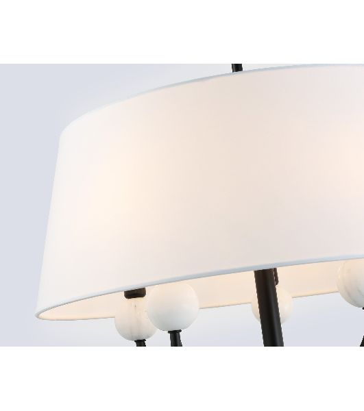 Люстра Ambrella light LH75150/5 BK/FR черный/белый матовый E14*5 max 40W D580*590