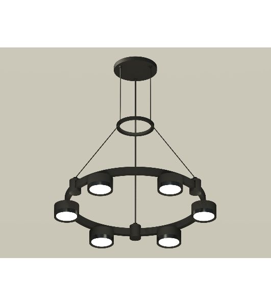 Светильник Ambrella light XR92051100/6 SBK/PBK черный песок/черный полированный GX53 (A9205,C9232,N8113)