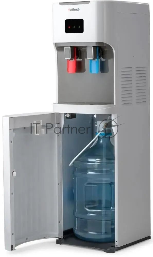 Кулер для воды HotFrost V115AE напольный, электронный, "push" - кран, белый