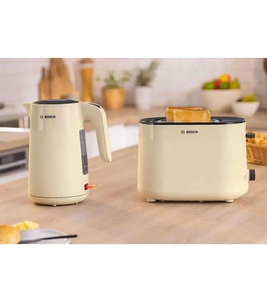 Тостер Bosch TAT2M127 бежевый, 950 Вт, 2 слота