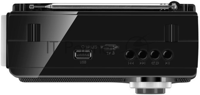 Радиоприёмник SVEN SRP-535 чёрный (3 Вт, FM/AM/SW, USB, SD/microSD, 900 мАч, 2 х D/UM, фонарь)