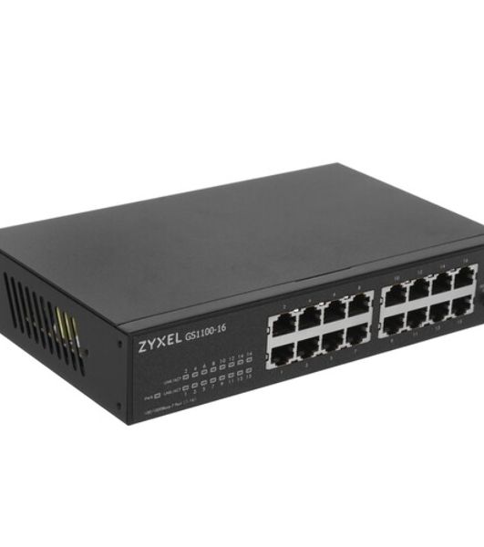 Коммутатор Zyxel GS1100-16-EU0103F 16G неуправляемый