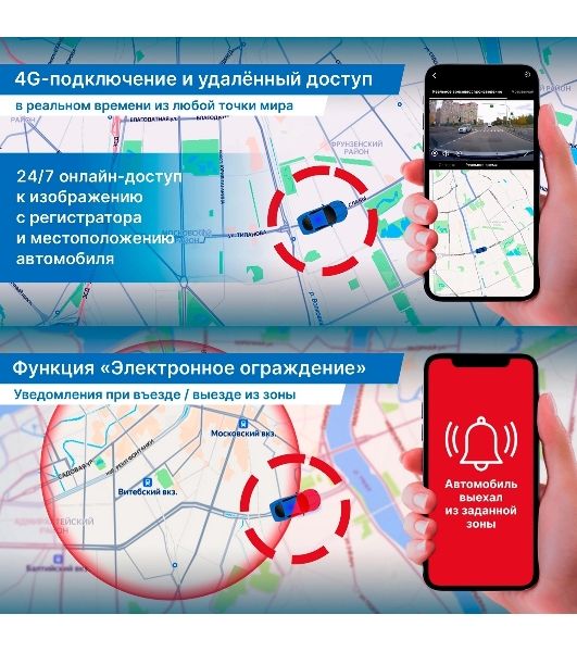 Видеорегистратор TrendVision Online SKY 4G черный 2Mpix 1080x1920 1080p 150гр. GPS внутренняя память:512Mb Ingenic T23
