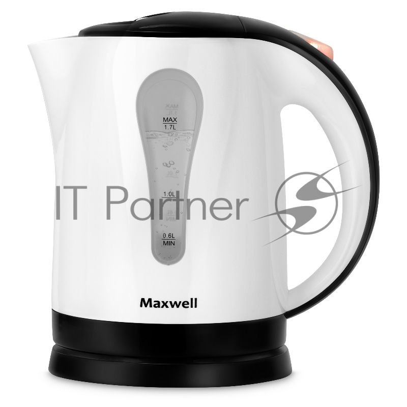 Чайник электрический Maxwell MW-1079 W, 2200 Вт, 1.7 л, белый/черный