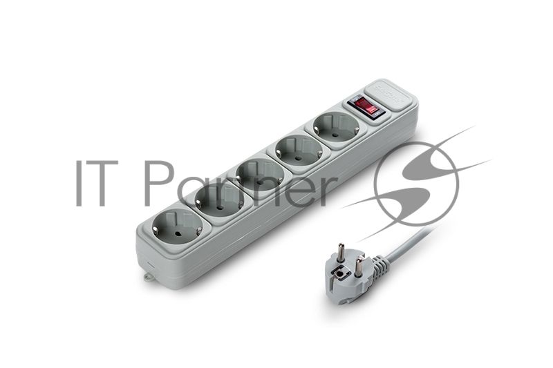 Сетевой фильтр ExeGate EX221186RUS SP-5-3G (5 розеток, 3 м, евровилка, серый)