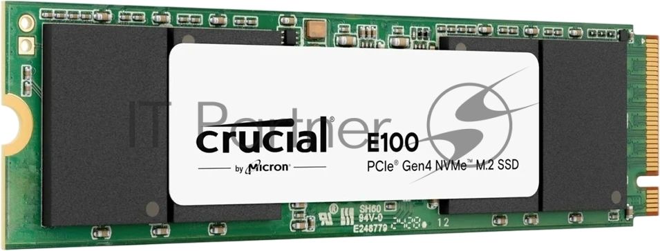 Накопитель SSD Crucial 2Tb E100 M.2 (PCIe 4x4, up to 5000/4000MBs, 3D NAND, NVMe, 100TbW, 22х80мм)