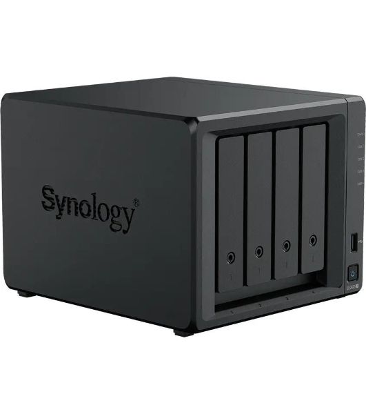 Сетевое хранилище Synology DiskStation DS925+ черный (AMD Ryzen V1500B/4Gb/4 pcs (3.5" or 2.5" SATA or SSD)/1xM.2 2280 NVMe SSD/RAID/1x4Gb/no WIFI) (DS